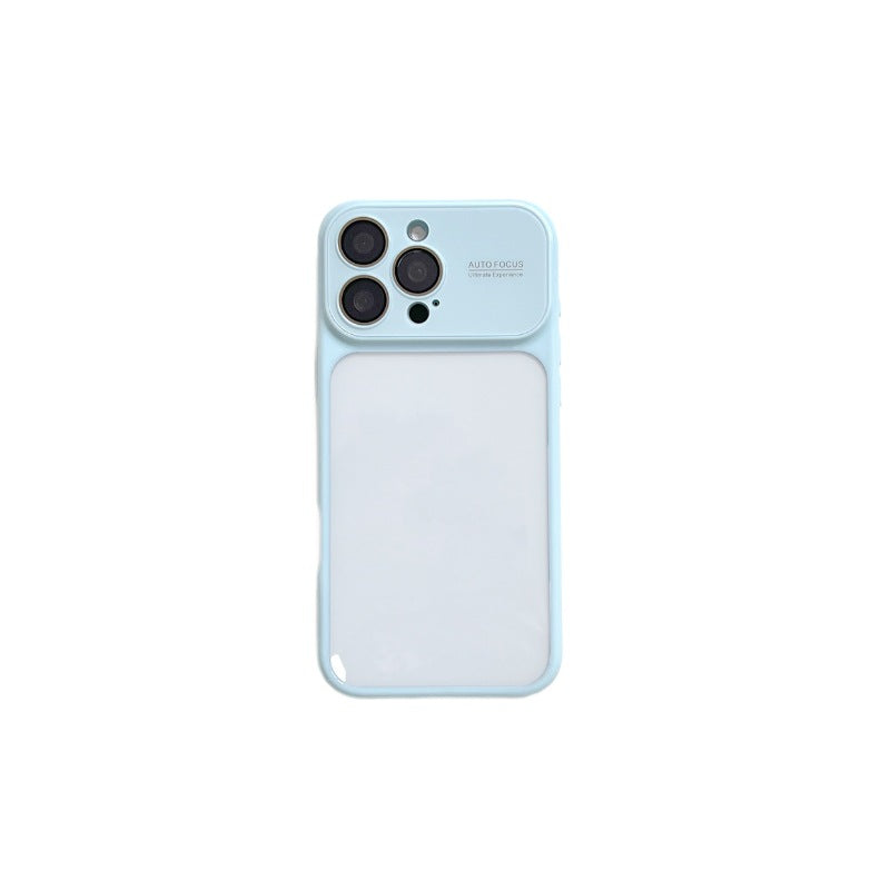 Macaron fresh large window minimalist integrated lens frame refreshing apple 18 phone case ip17 hard case 16
