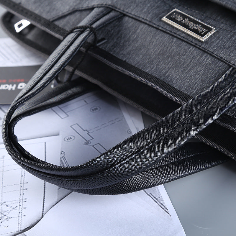 Pilot 6603 New Large Capacity Portable Document Bag Conference Bag Manufacturer Spot Double Layer Document Bag Briefcase