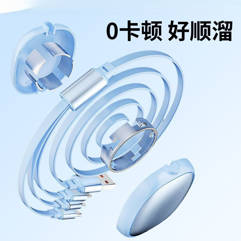 200W super fast charging data cable three-in-one suitable for Apple, Huawei, Xiaomi OPPO Honor vivo flash charging cable