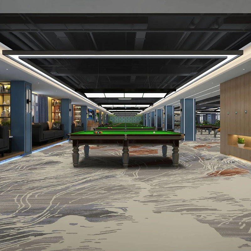 Custom billiard hall carpet - full coverage, printed design, large area, hotel & commercial billiard room nylon fire-retardant b1 carpet