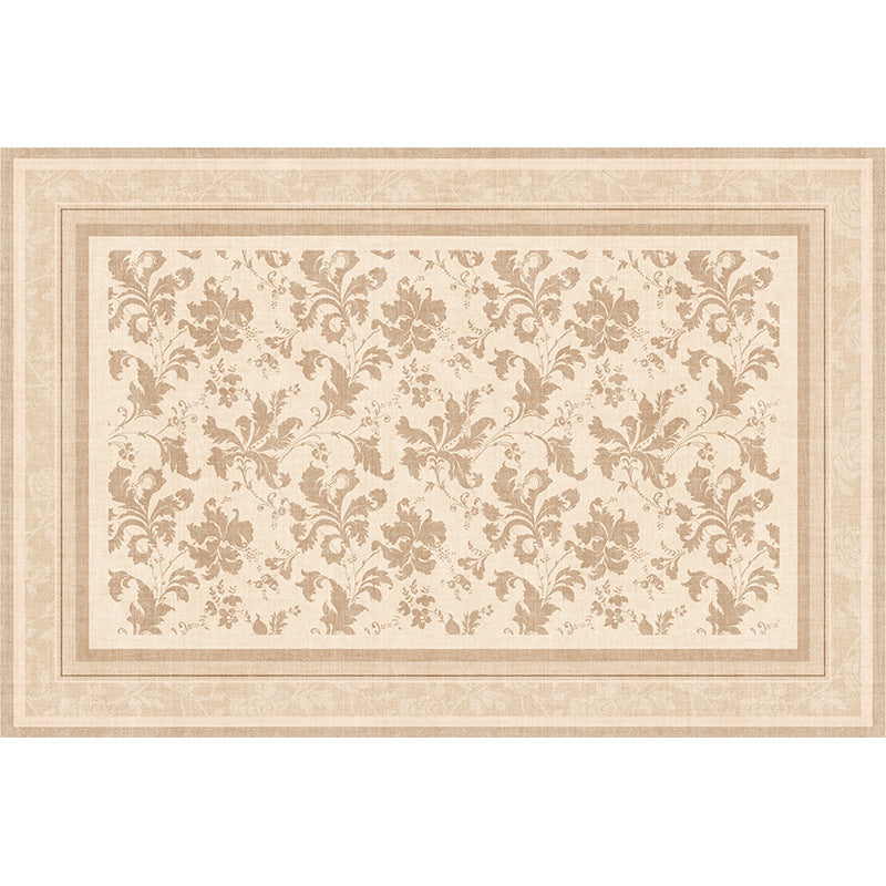 Removable and washable carpet living room 2026 new double layer machine washable carpet easy to care for medieval cream style soundproof floor mat