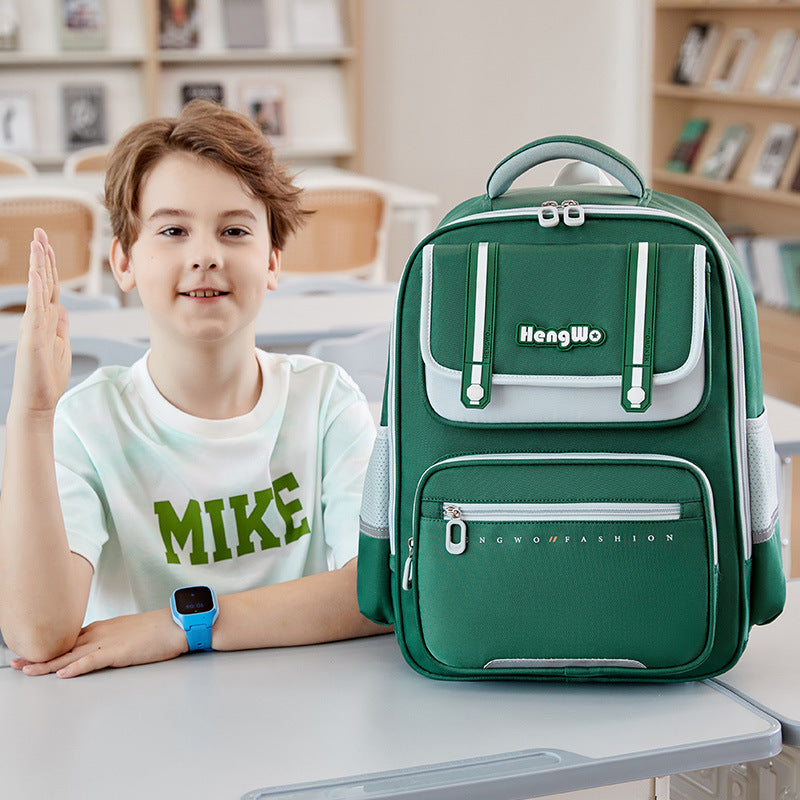 Kids' backpack - ultra-lightweight, pressure-reducing, spine-supporting, lightweight backpack for grades 1-6, korean style, boys and girls, anti-hunchback design