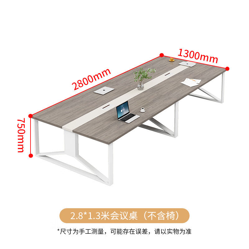 Saint-li conference table and chair set - long table office desk for business reception and negotiations, available in small and large sizes