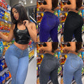 tight jeans sexy butt lift ins style stretch jeans european and american women's pants pencil pants pants