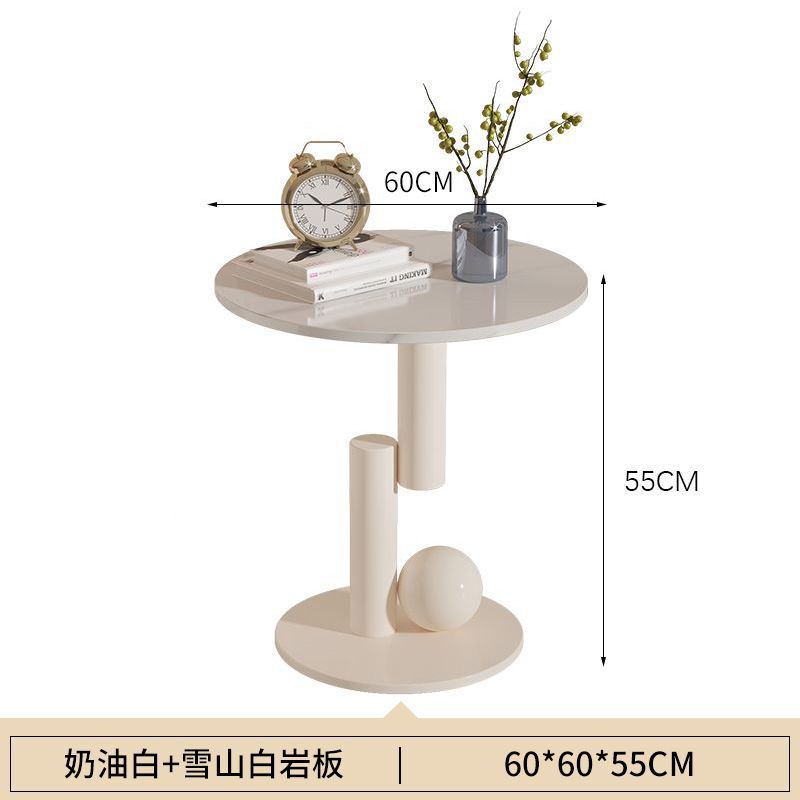 Creative accessible luxury round slate coffee table table balcony office sofa living room small apartment small table side table bedside