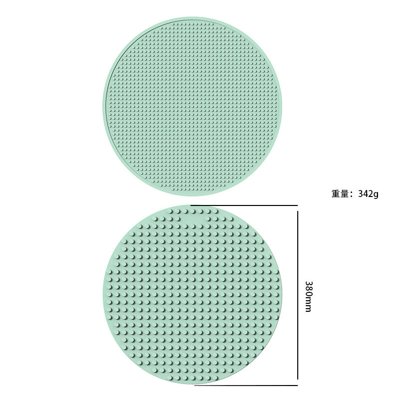 double-sided food-grade silicone building block folding mat baby educational toy silicon building block mat