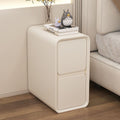 Bedside tableaccessible luxurycream style normcore storage cabinet for home bedroom modern casual small solid wood leather bedside cabinet