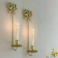 European style scented candle holder romantic french wall-mounted iron gold butterfly candlestick home wedding decoration
