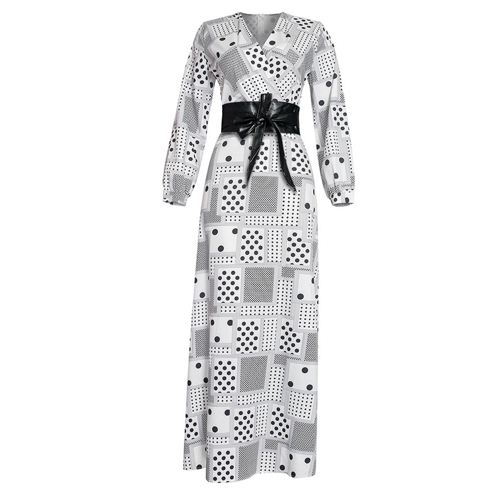 new plus size summer european and american style export   patchwork maxi dress african women's wear ol dress