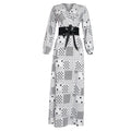 new plus size summer european and american style export   patchwork maxi dress african women's wear ol dress