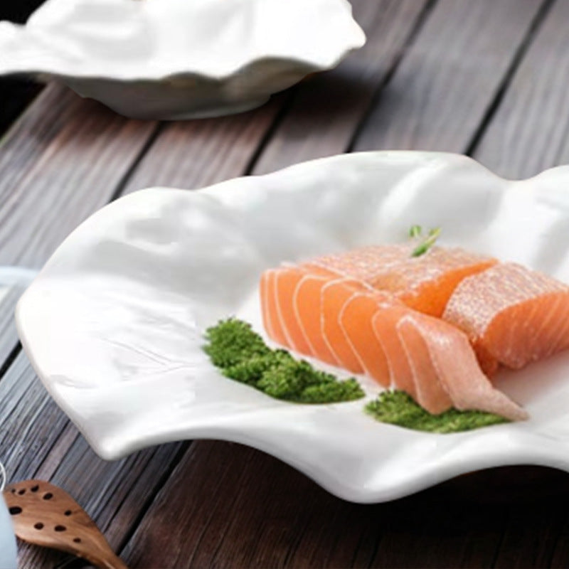 Casual boutique dish plate restaurant asymmetrical ceramic plate special-shaped stylish artistic conception for home creative cold dish plate
