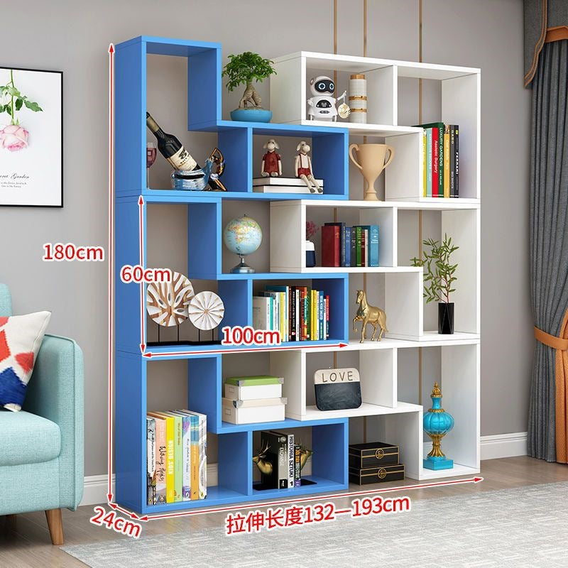 Free shipping casual combination bookshelf bookcase creative corner bedroom floor-standing simple storage rack partition display rack entrance