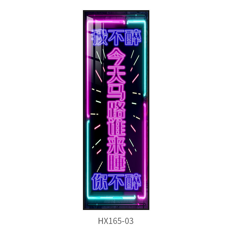 Neon lighting hanging pictures bar wall decoration clear bar led light luminous ktv barbecue hotel drinking box mural
