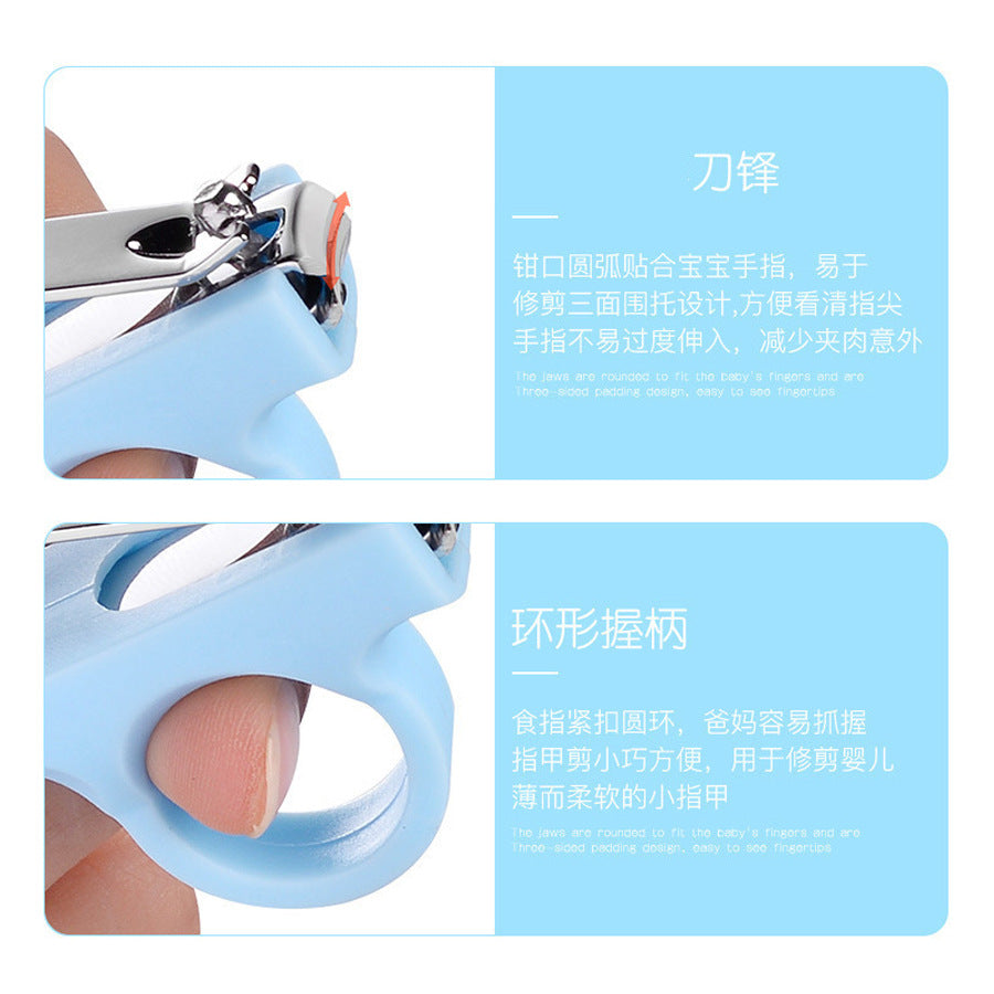 English card baby nail scissors thumb cover to prevent children's nail clippers baby safety nail clippers to prevent meat clipping