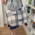 Korean style canvas tote bag - new autumn/winter collection - versatile student backpack/shoulder bag - double-sided casual design - large capacity