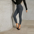 Amazon's independent station best sellingjeans women's fashionins style pencil pants women's pants flap pocket pants style elastic plus size