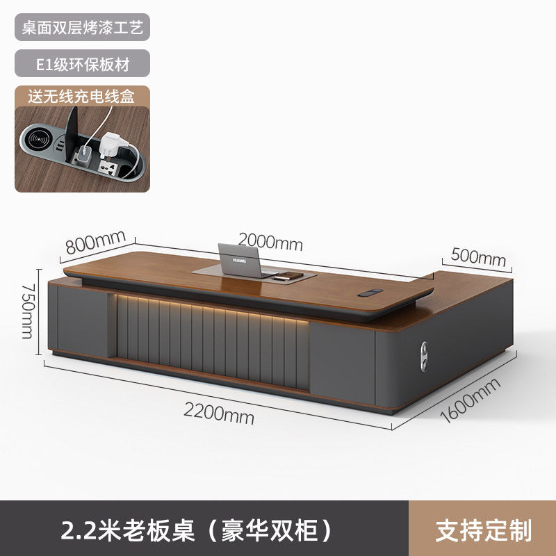 Saint li accessible luxury boss table and chair combination casual modern thickened paint leadership president manager supervisor table executive desk