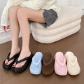 2026 new platform flip-flops for women, 8cm height increasing, trendy and versatile beach sandals - a popular style!