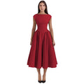 fall/winter new arrivals: european and american style cross-border women's fashion - elegant, sexy, backless, waist-cinching, slim-fit solid color dress