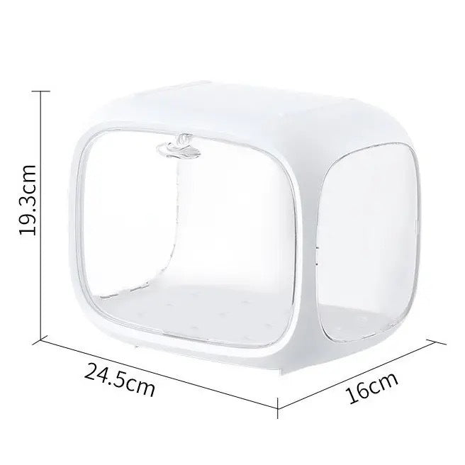 Customized blind box figure POP MART toy storage box with lamp display stand acrylic cartoon plastic space capsule
