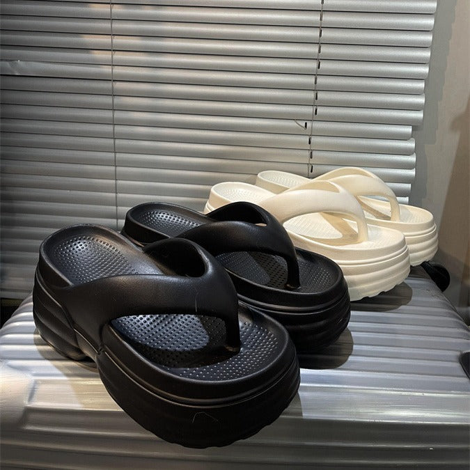9cm height increasing slippers women's thick sole flip flops women's flip flops women's shoes outwear 2024new women's sandals wholesale