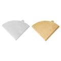 Raw wood pulp hand brew coffee filter paper, fan-shaped conical v60 filter paper, unbleached filter paper for 1-4 people