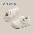 Baby boys' first walker shoes, 0-1-3 years old, girls' casual shoes, new spring/autumn infant shoes, soft sole non-slip white sneakers