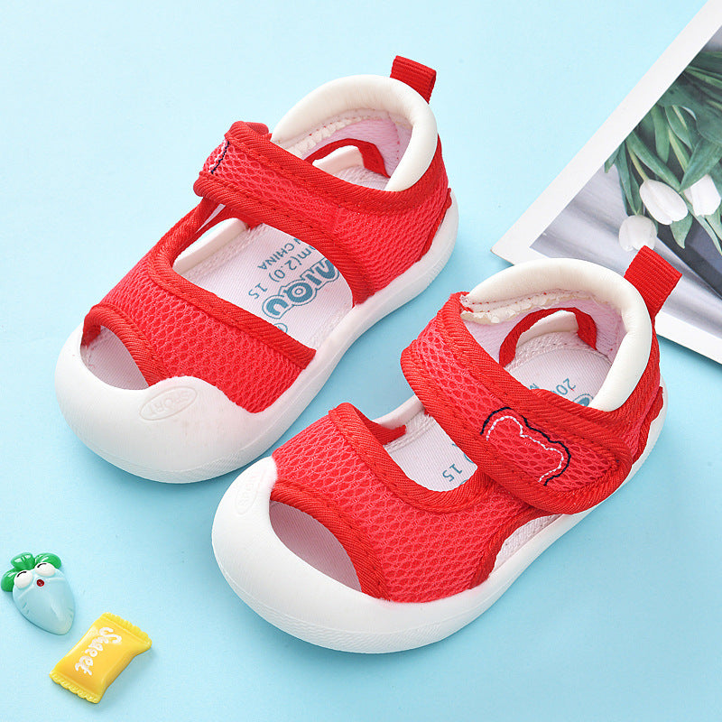 Yidian baby cloth sandals women's summer infant shoes new arrival toddler shoes one year old men's soft bottom
