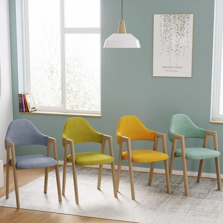 Dining chair home casual modern scandinavian chair bedroom study desk chair casual stool backrest commercial dining table chair