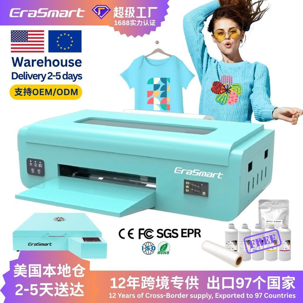 Erasmart  A3 white ink heat transfer machine 30cm sweater short sleeve dtf digital printing machine heat transfer printer