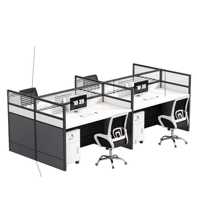 Staff desk and chair combination casual four-six-person partition screen computer desk office computer employee desk