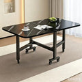 Foldable dining table, thickened rectangular desk, small apartment-friendly, no assembly required, portable, multi-functional, dual-purpose, easy-to-assemble table