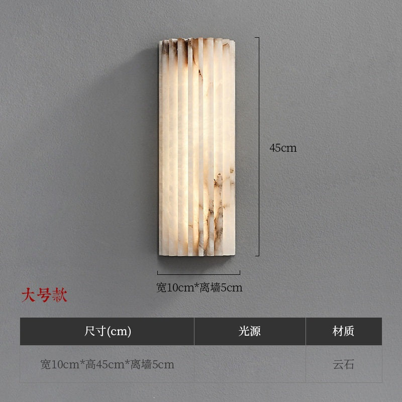 accessible luxury designer marble wall lamp bedside postmodern casual bedroom living room background atmosphere lamp