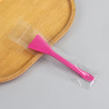 Beauty mask tool set with spatula, plastic silicone brush, dual-ended applicator, soft-tipped mask brush, individually packaged