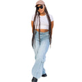 European and american style denim workwear pants  cross-border new arrival women's american street style large flap pocket pants high waiststraight-leg pants