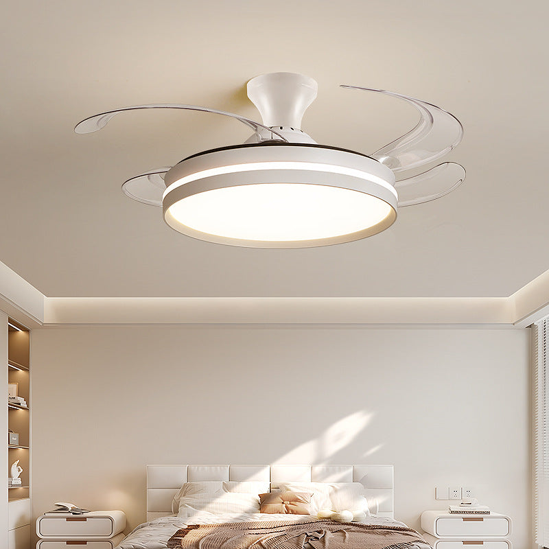 Minimalist invisible fan light Bedroom ceiling light Simple modern silent electric fan integrated living room dining room ceiling fan lighting