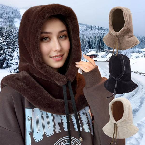 Korean version of Mao Mao shawl hat autumn and winter thermal hat children's fashion scarf integrated ear protection plush hat thick  hat