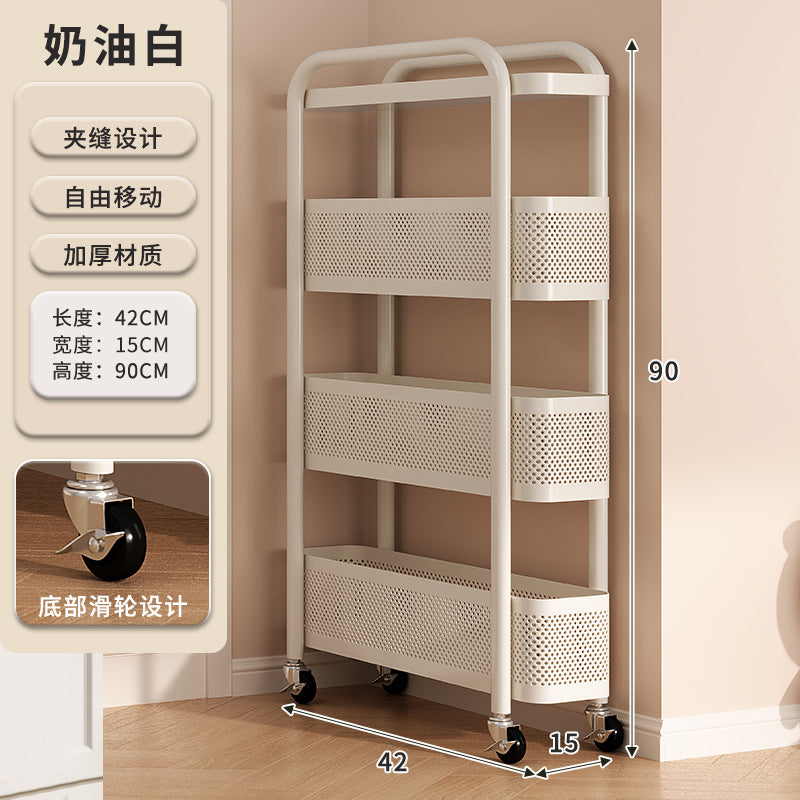 Behind the door shelf wrought iron ultra-thin bookshelf floor-to-ceiling children's simple extremely narrow crack wall wall hanging household storage cabinet