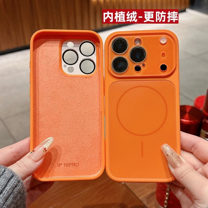 Crystal lens wide view silicone case - cross-border compatible apple 17 pro max phone case - apple 16 instantly transforms to 17 case