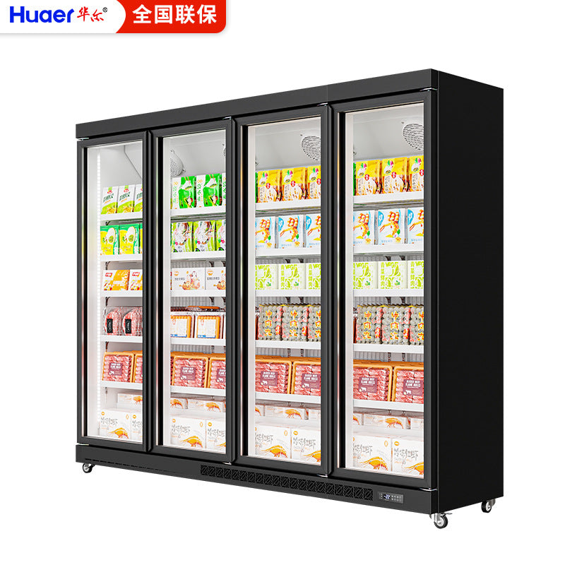 Walther freezer commercial refrigerator four-door refrigerated and frozen display cabinet meat food freshness cabinet durian freezer