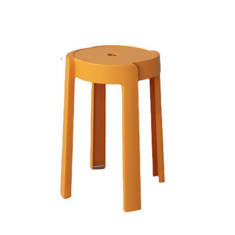 Popular plastic stool for home stackable thickened high stool windmill round plastic stool casual restaurant spare dining table and chairs