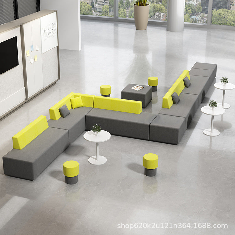 Office sofa irregular shape training institution patchwork sofa reception rest area business reception casual sofa sf-02
