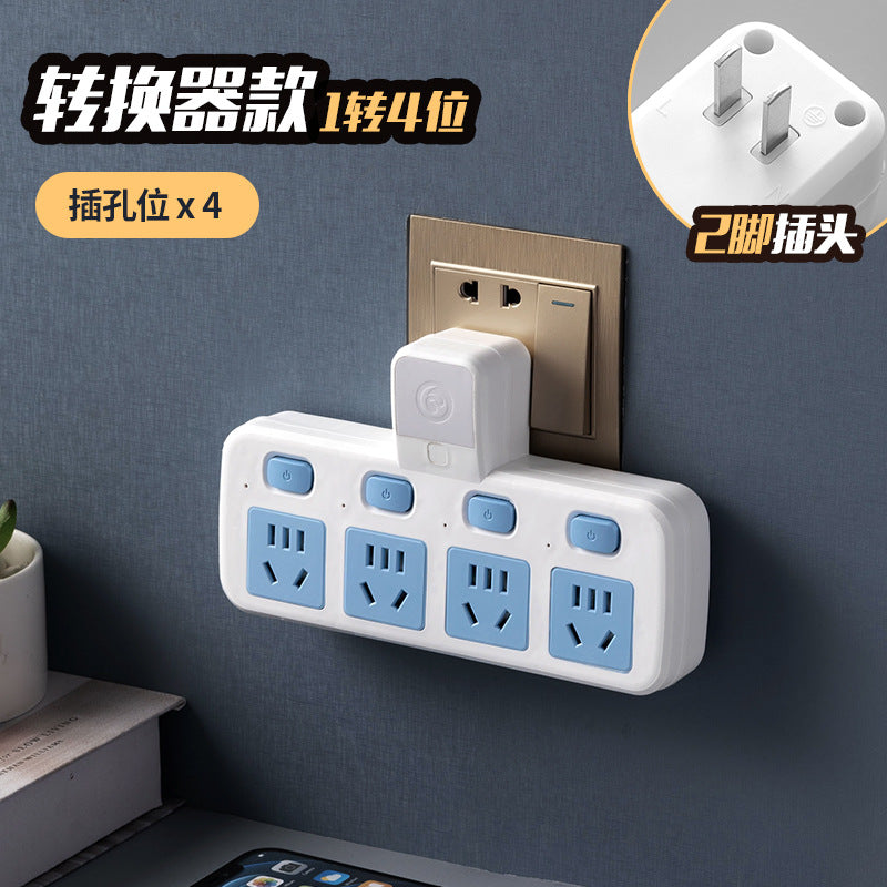 Two-pin socket, two-hole power strip, american standard plug converter, two-pin power strip, plug-in board with cable, 2-pin head panel, multi-hole