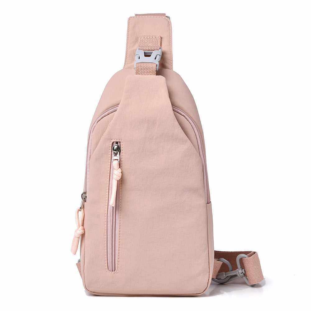 Crossbody bag Women's breast bag Men's casual shoulder Crossbody bag Anti-splashing trend Chest Smart commuter travel cycling bag