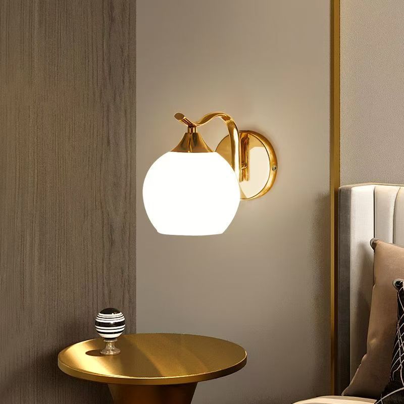 Wall lamp bedroom bedside lamp new simple modern living room background wall lamp light luxury creative staircase aisle balcony lamp