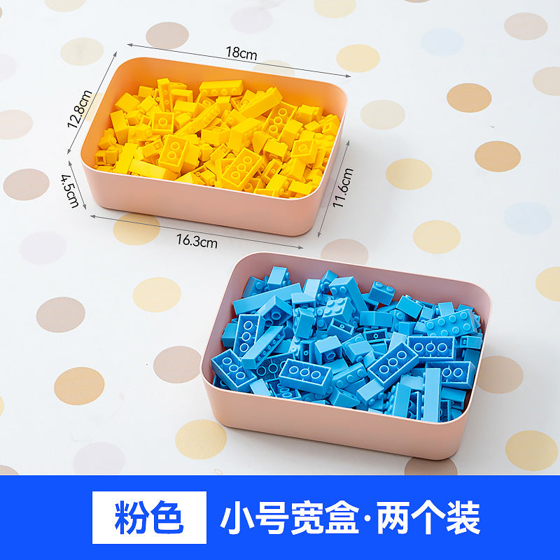 Children's toy parts sorting box Lego storage box Plastic stackable small particle building block partition storage box