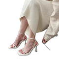 Versatile and unique sandals for women: new summer 2025 one-strap high heels with a fashionable roman design, perfect for pairing with skirts
