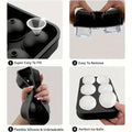 Freeze ice cube mold with lid silicone ice grids ice making film skull square ice maker cocktail ice ball film