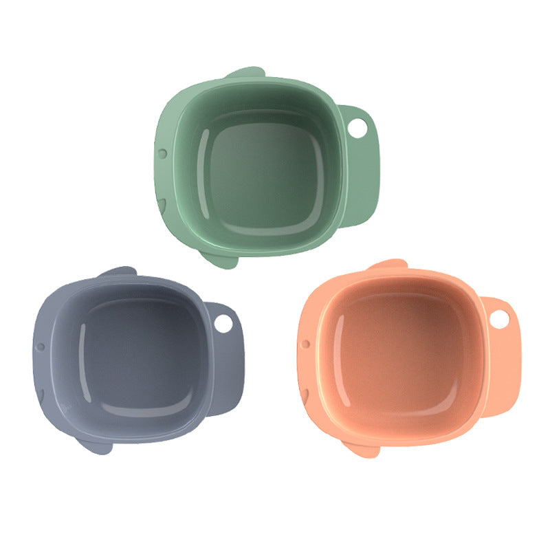 Kids leak-proof food bowl fruit storage box baby fat fish bowl tableware baby eating bowl fruit food supplement box
