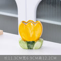 Tulip flower makeup brush holder office pen holder - trendy ins style bedroom decor desktop organizer